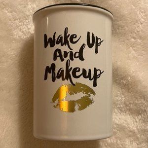 Makeup brush holder cup